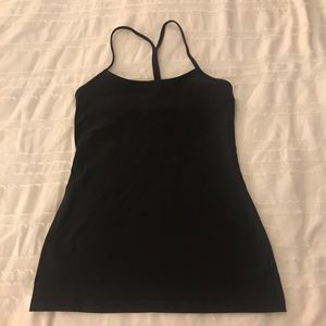 Black Lululemon tank with built in bra